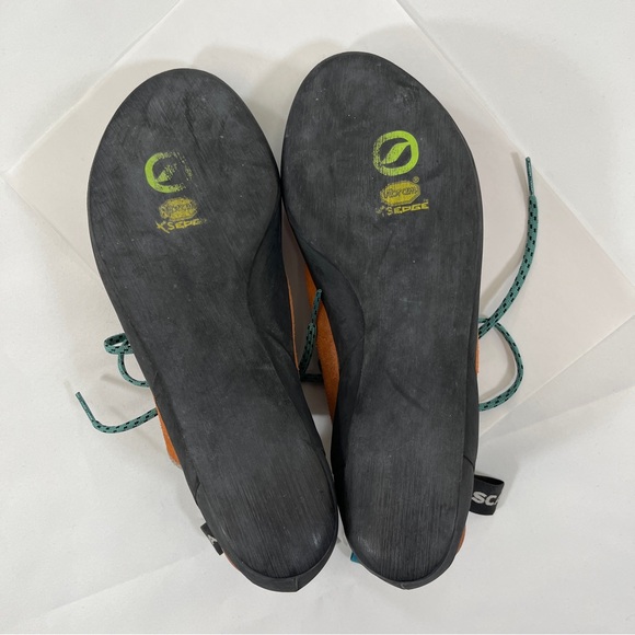 SCARPA Helix Womens 9.5 Mens 8.5 EU 41.5 Mandarin Climbing Shoes Made in Italy - Picture 9 of 16